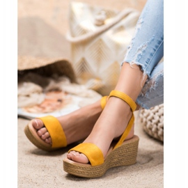 Renda Sandálias Light Wedge amarelo 2