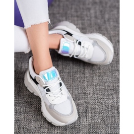 Weide Tênis esportivos branco preto cinza 1