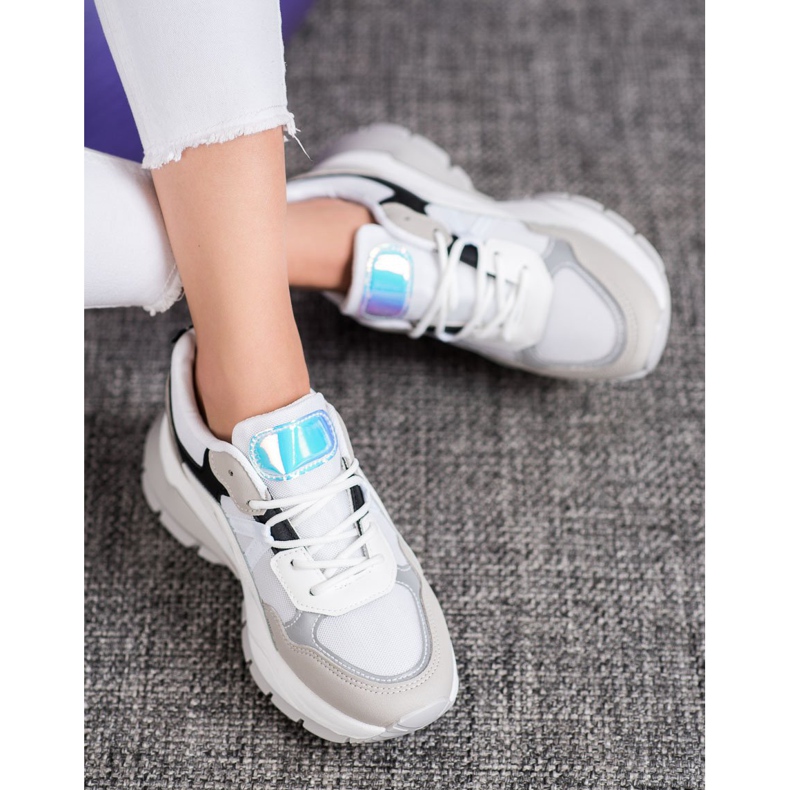 Weide Tênis esportivos branco preto cinza 1