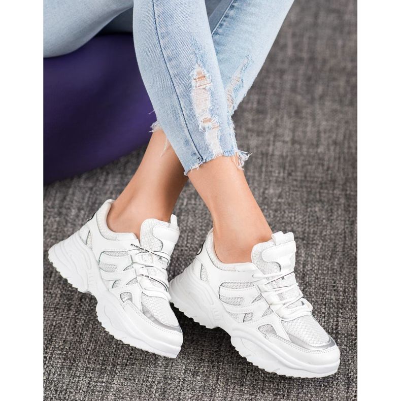 SHELOVET Tênis brancos confortáveis 2