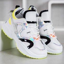 Weide Tênis da Moda branco preto cinza amarelo 1