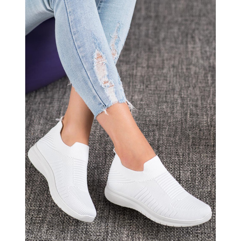 SHELOVET Sapatos Têxteis Deslizantes branco 2