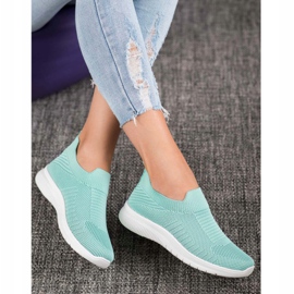 SHELOVET Sapatos Têxteis Deslizantes multicolorido verde 2