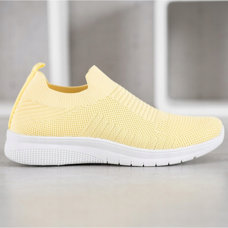 SHELOVET Sapatos Têxteis Deslizantes amarelo 2