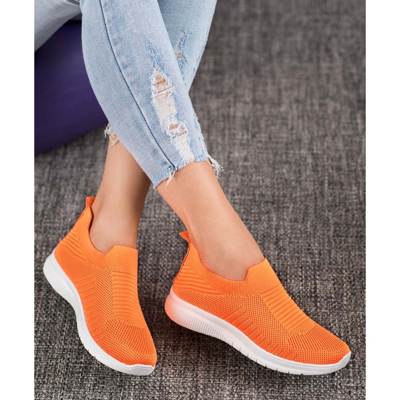 SHELOVET Sapatos Têxteis Deslizantes laranja 2