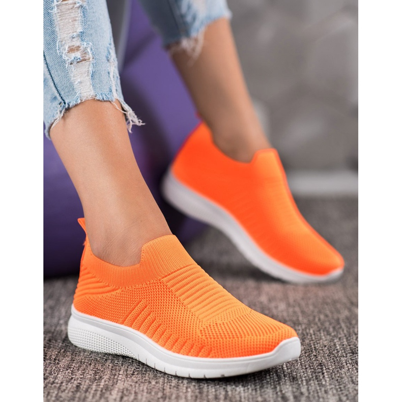 SHELOVET Sapatos Têxteis Deslizantes laranja 1