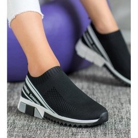 SHELOVET Calçados esportivos têxteis branco preto 2