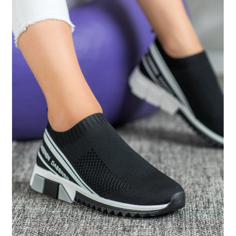 SHELOVET Calçados esportivos têxteis branco preto 2