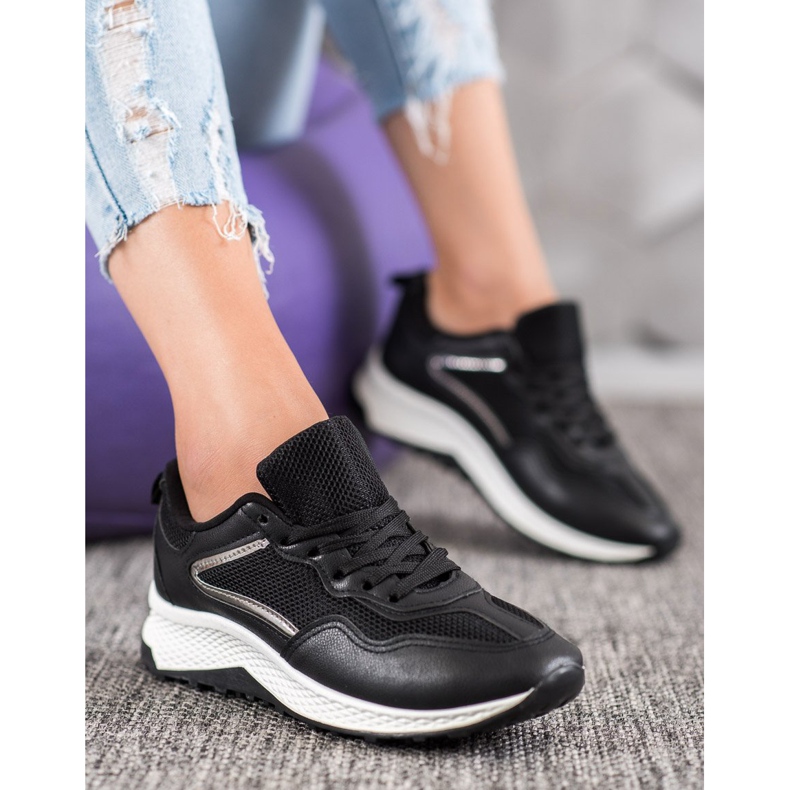 SHELOVET Tênis Clássicos Pretos cinza 1