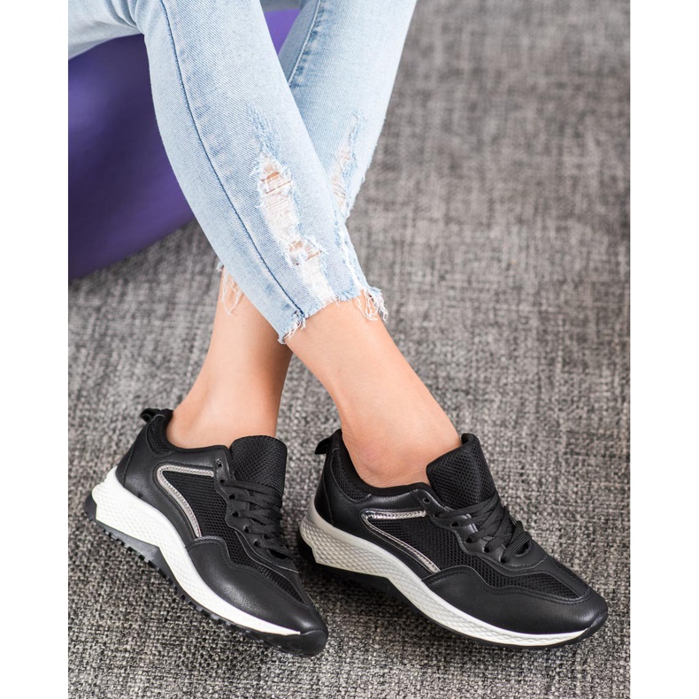 SHELOVET Tênis Clássicos Pretos cinza 2