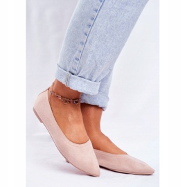 PS1 Bailarinas de camurça ecológica feminina Bege Bellissima 1