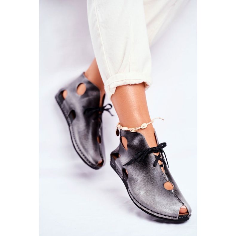 Brogues Maciejka Popiel Feminino 03426-03 cinza 2