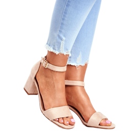 Vinceza Sandálias femininas camurça bege cada vez mais! 1