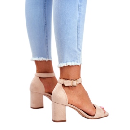 Vinceza Sandálias femininas camurça bege cada vez mais! 2