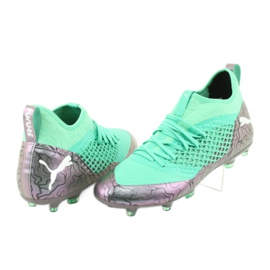 Chuteira Puma Future 2.3 Netfit Fg Ag Color Shift M 104832 01 verde 1