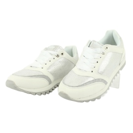American Club Sapatos esportivos femininos 16355 Branco/Prata cinza 2