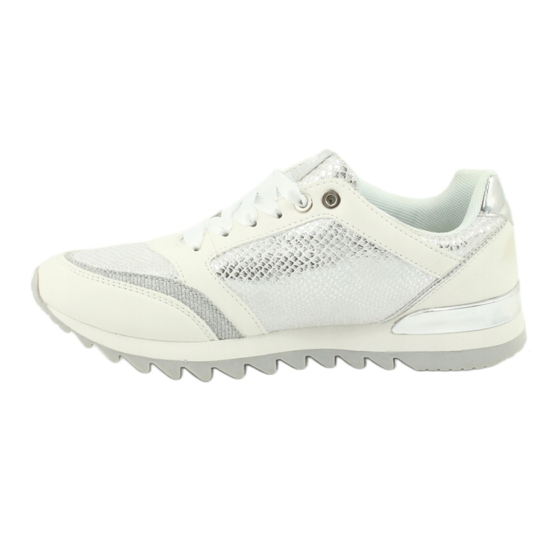 American Club Sapatos esportivos femininos 16355 Branco/Prata cinza 1