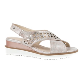 M.Daszyński Sandálias rosa metálicas Daszyński 1838 cinza 5