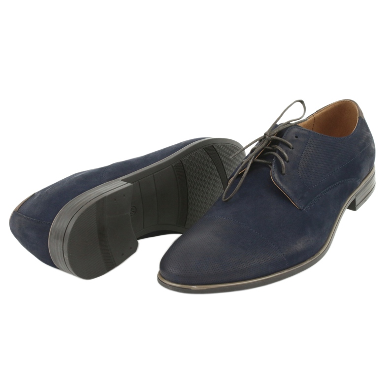 Pilpol 1731 Sapatos masculinos azuis da marinha azul 3
