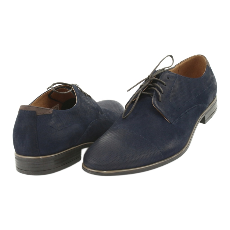 Pilpol 1731 Sapatos masculinos azuis da marinha azul 4