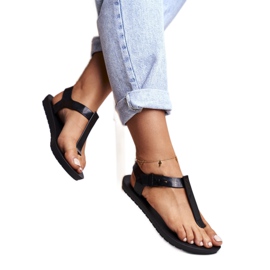 Sandálias de borracha perfumadas femininas ZAXY Black DD285039 preto 2