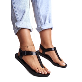 Sandálias de borracha perfumadas femininas ZAXY Black DD285039 preto 1