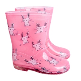 Botas de chuva de borracha para crianças. Coelhinho Rosa 1