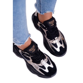 Sapatos esportivos femininos Big Star por Daniel Lopez Preto e dourado FF274A524 amarelo 2