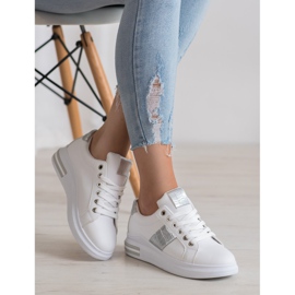 RTX WALK Tênis com inserções de prata branco cinza 2