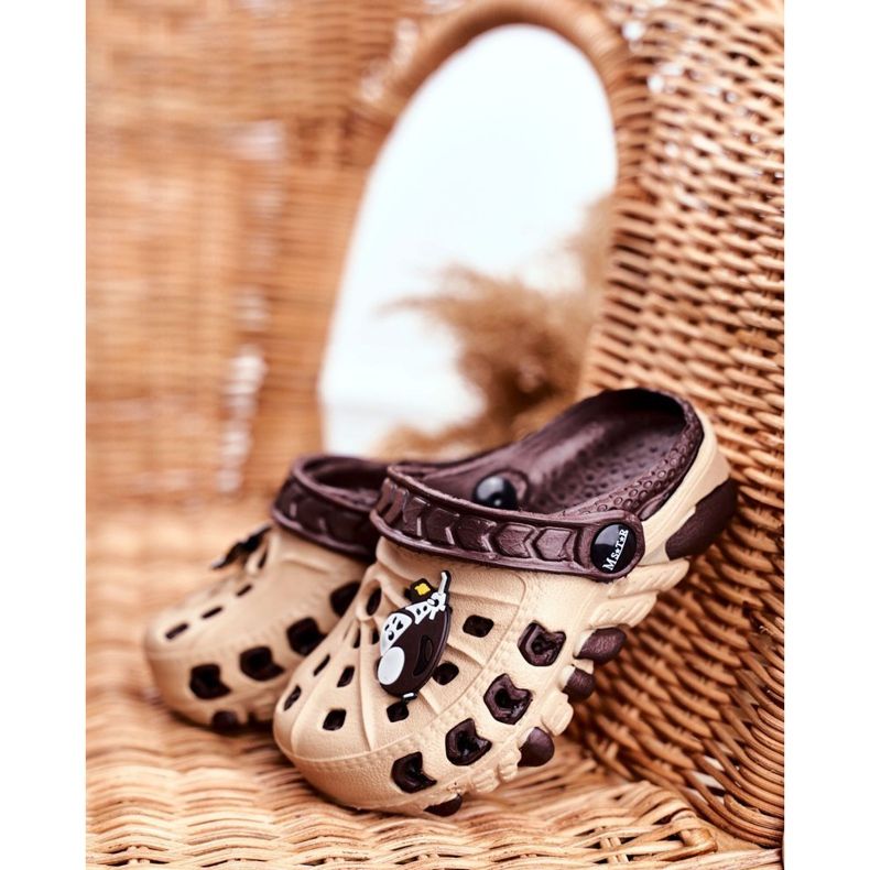 Espuma Marrom Crocs Marrom Plano Donald infantil castanho 1