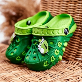 Crocs de espuma verde infantil Plano verde Donald 1