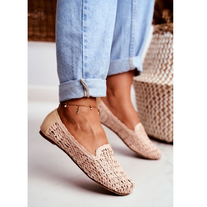 Bailarinas Lu Boo Trançado Bege 4Ever feminino 2