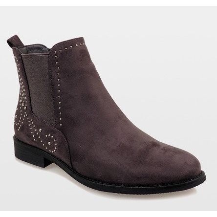 Botas de camurça com isolamento cinza 6333-2 1 Botas de camurça com isolamento cinza 6333-2 1