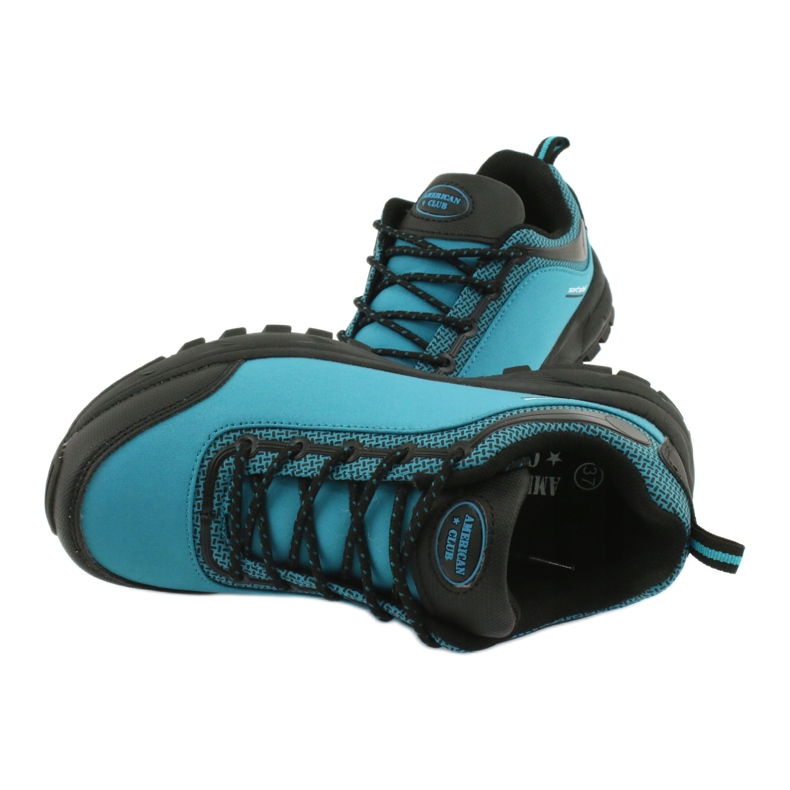 Calçados esportivos softshell impermeáveis ​​American Club HL05 preto azul 4