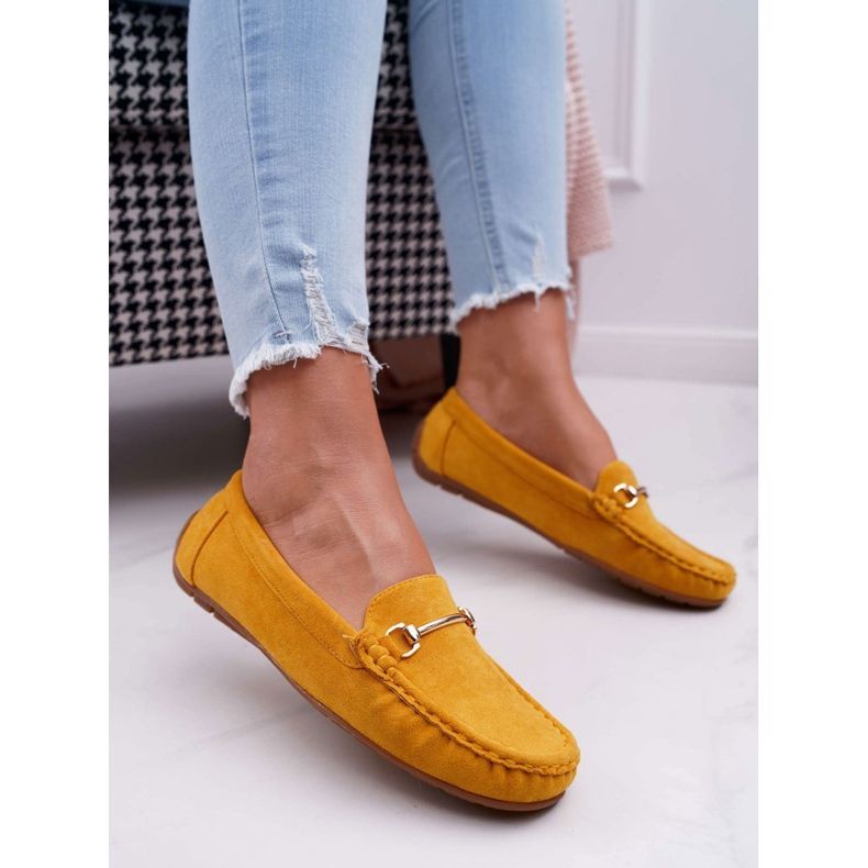 SEA Mocassim amarelo feminino camurça Sonnero 1