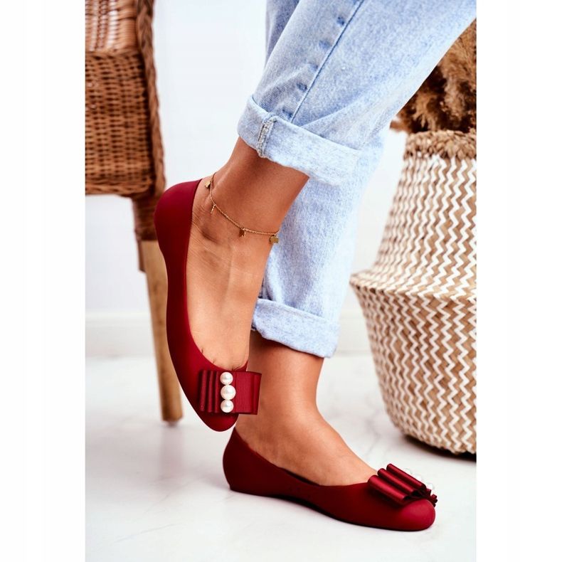 LU BOO Bailarinas de borracha Meliski Bows Red Joleen vermelho 1 LU BOO Bailarinas de borracha Meliski Bows Red Joleen vermelho 1