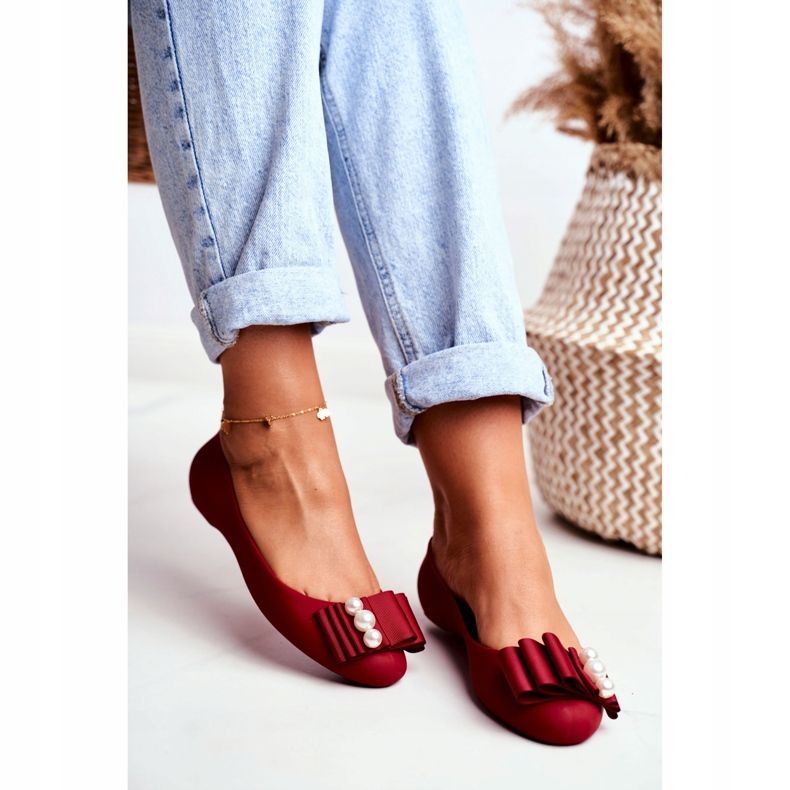 LU BOO Bailarinas de borracha Meliski Bows Red Joleen vermelho 2 LU BOO Bailarinas de borracha Meliski Bows Red Joleen vermelho 2