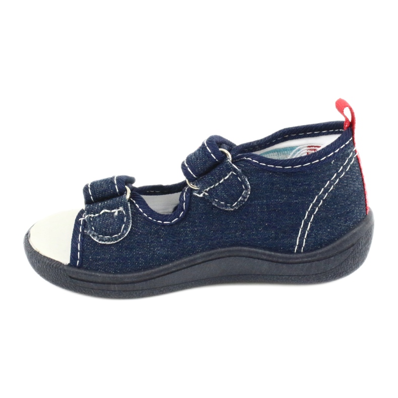 American Club Sapatos infantis sandálias americanas palmilha de couro TEN46 vermelho azul marinho 1