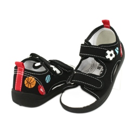 American Club Bola de chinelos americana TEN27 para meninos Sandals preto 3