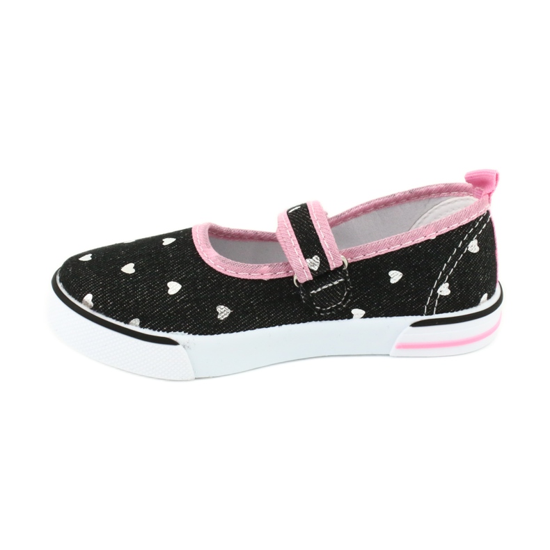 American Club Tênis de velcro TEN14 preto rosa 1