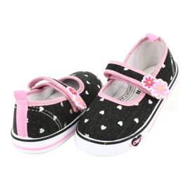 American Club Tênis de velcro TEN14 preto rosa 3