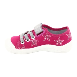 Sapatilhas de menina com sapatilhas com estrelas Befado 251X096 rosa prata 2