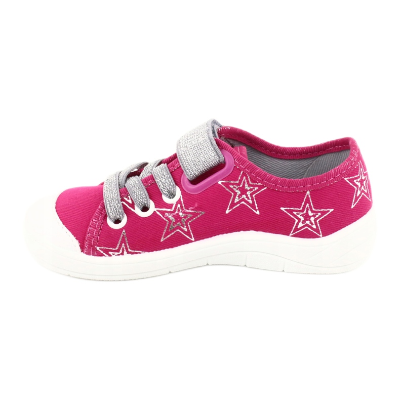 Sapatilhas de menina com sapatilhas com estrelas Befado 251X096 rosa prata 2