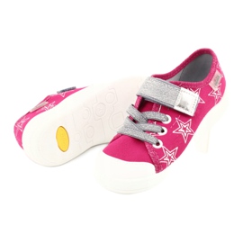 Sapatilhas de menina com sapatilhas com estrelas Befado 251X096 rosa prata 4