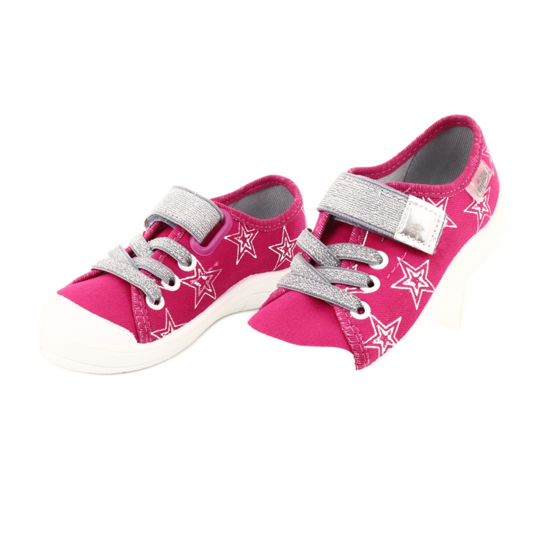 Sapatilhas de menina com sapatilhas com estrelas Befado 251X096 rosa prata 3
