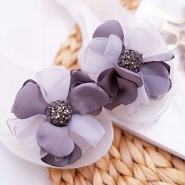 Lu Boo | Bailarinas de borracha Meliski flores candela branca incolor 3