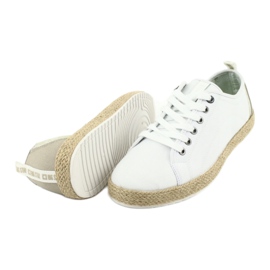 Alpercatas masculinas Big Star 174155 de renda branco marrom 4