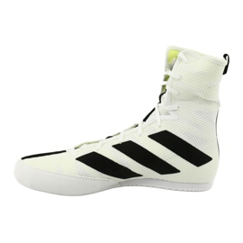 Sapatos de boxe Adidas Box Hog 3 brancos preto amarelo 1