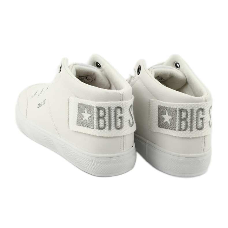 Tênis alto Big Star EE274352 branco cinza 5