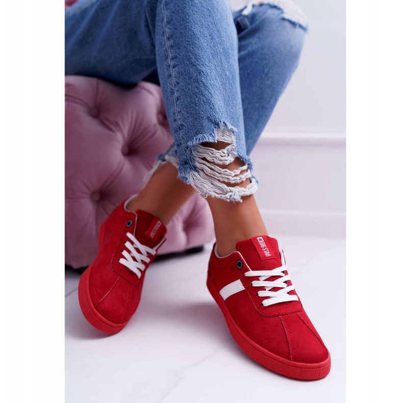 Sapatas esportivas femininas Big Star Red DD274622 vermelho 1